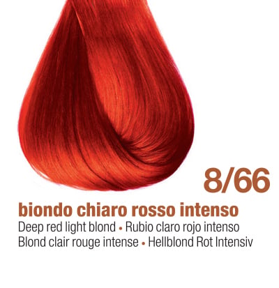 8/66E - DEEP RED LIGHT LIGHT BLOND